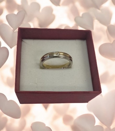 Fede in oro giallo e bianco